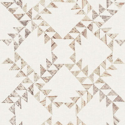 Chesapeake Scrap Quilt Brown Wallpaper