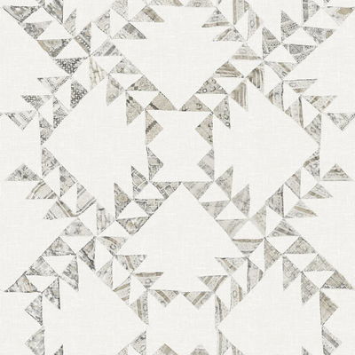 Chesapeake Scrap Quilt Grey Wallpaper