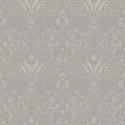 A-Street Prints Mara Grey Tulip Ogee Wallpaper