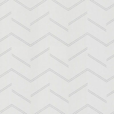 Warner Aviator Silver Abstract Chevron Wallpaper
