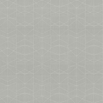 Warner Braxton Grey Geometric Wallpaper