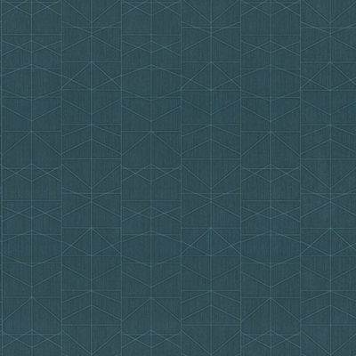 Warner Braxton Teal Geometric Wallpaper