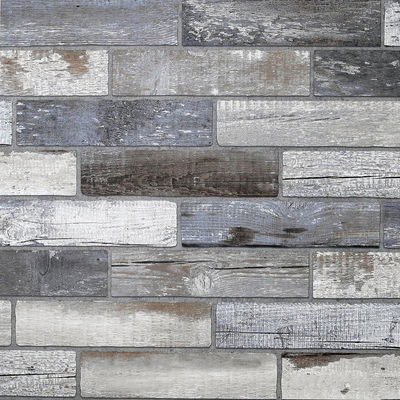 Arthouse Wallace Grey Wood Tile Wallpaper