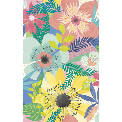 ohpopsi Janis Pastel Floral Riot Wallpaper