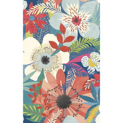 ohpopsi Janis Indigo Floral Riot Wallpaper