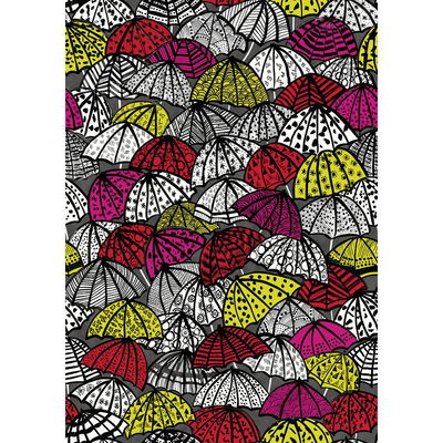 ohpopsi Dara Red Jolly Brollies Wallpaper