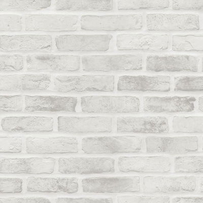 ESTA Home Burnham Grey Brick Wall Wallpaper