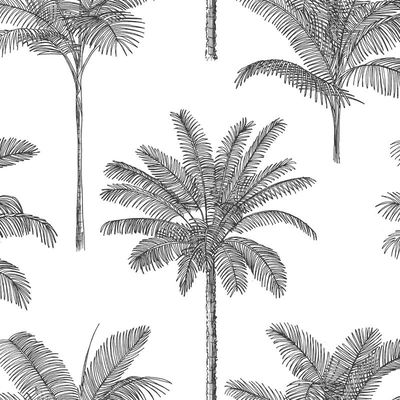 ESTA Home Taj Charcoal Palm Trees Wallpaper