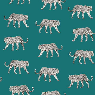 ESTA Home Prowl Teal Jaguars Wallpaper
