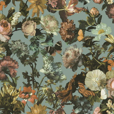 ESTA Home Zarinda Light Blue Flowers Wallpaper