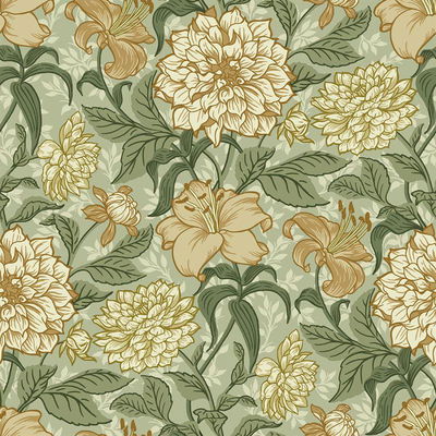 ESTA Home Persephone Yellow Spring Blossoms Wallpaper