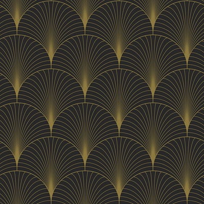 ESTA Home Lempicka Black Art Deco Motif Wallpaper