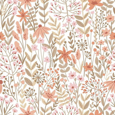 ESTA Home Eudora Pink Prairie Petals Wallpaper