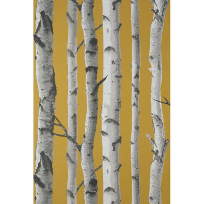 Fine Decor Chester Mustard Birch Trees Wallpaper