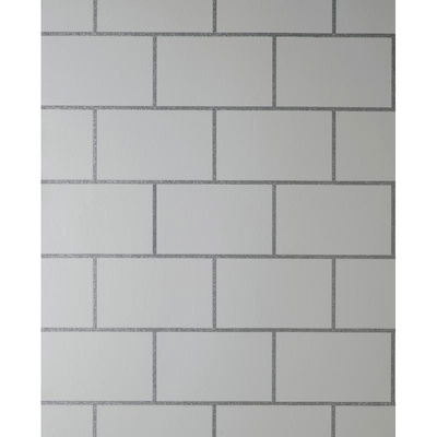 Fine Decor Metro White Tile Wallpaper
