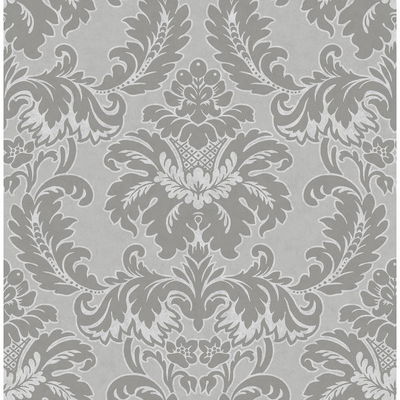 Windsor Grey Damask Wallpaper