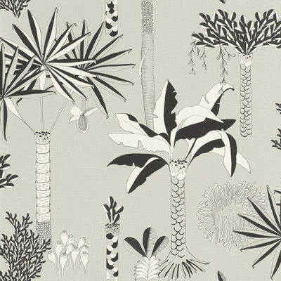 Rasch Sanjay Grey Tropical Grove Wallpaper