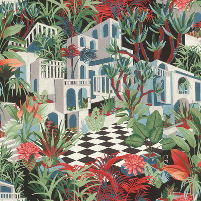 Rasch Merian Multicolor Architectural Wallpaper