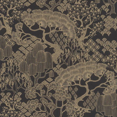 Rasch Chiaki Black Bonsai Dreams Wallpaper