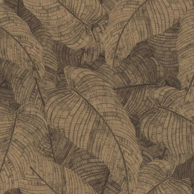 Rasch Galner Copper Leaves Wallpaper
