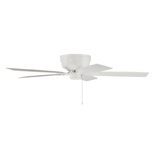 52" Pro Plus Hugger in White w/ White/Washed Oak Blades