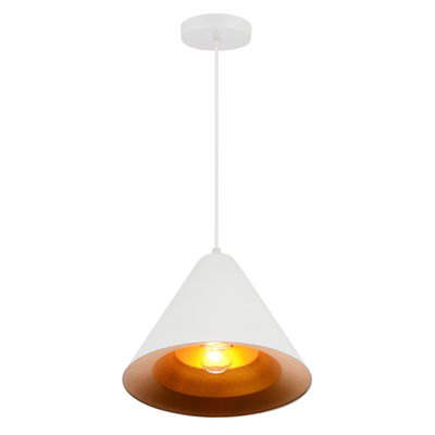 Keila 1 Light Down Pendant With & Gold Finish In Matte White