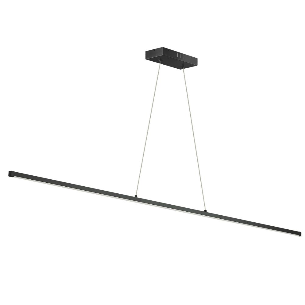 Array  30W LED Horizontal Pendant, Matte Black with White Acrylic Diffuser