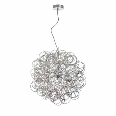 Baya 6 Light Tubular Pendant, Polished Chrome Finish