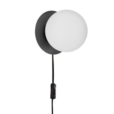 Burlat 25W Halogen Burlat Wall Lamp w/ White Glass 