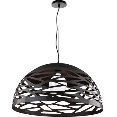 Coral 1 Light Pendant, Matte Black Finish