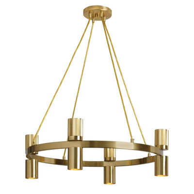 Cerelia 8 Light Chandelier in Aged Brass