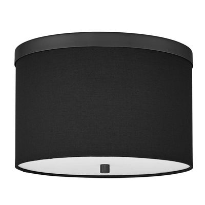 Frederica 2 Light Flush Mount Matte Black with Black Shade