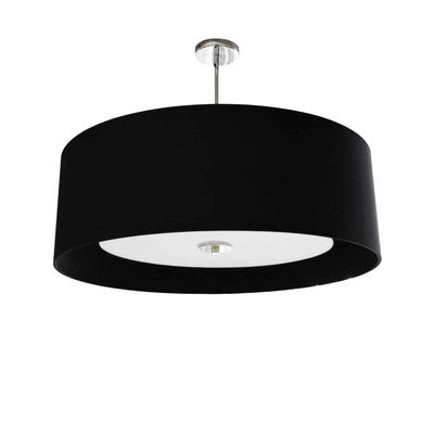 Helena 4 Light Helena Pendant Polished Chrome Black with White Diffuser 