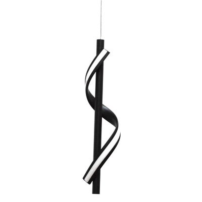 Justine 8W LED Pendant, Matte Black with White Silicone Diffuser