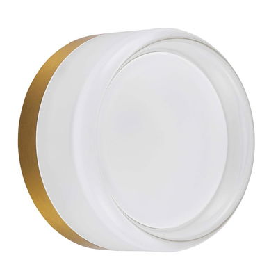 Lucia 15W Wall Sconce Aged Brass with Clear & Frosted Acrylic Diffuser