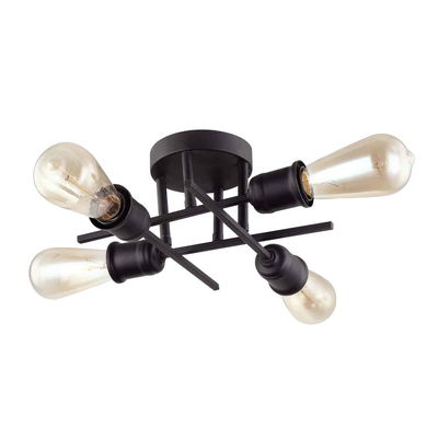 Nebraska 4 Light Flush Mount, Espresso Finish