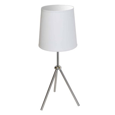 Oversized Drum 1 Light 3 Leg Drum Table Fixture w/White Shade