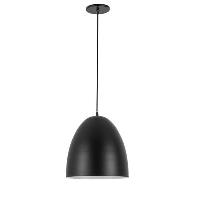 Ofelia 1 Light Pendant in Matte Black w/ in Matte Black Metal Shade