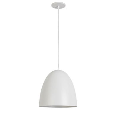 Ofelia 1 Light Pendant in Matte White w/ Matte White Metal Shade