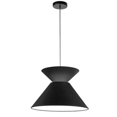 Patricia 1 Light Patricia Pendant, Matte Black with Black Shade