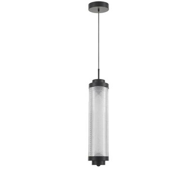 Peri 16W Pendant in Matte Black w/ Clear Acrylic Diffuser