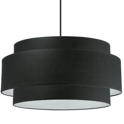 Priya 4 Light Incandescent Chandelier, Matte Black with Black Shade