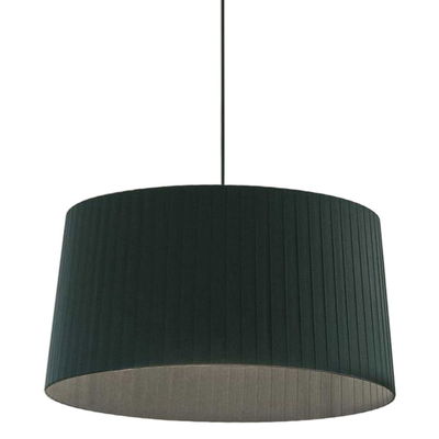 Ramira 1 Light Incandescent Pendant, Matte Black with a Black Ribbon Shade