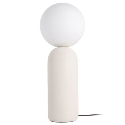 Toria 1 Light Incandescent Toria Table Matte White w/ White Glass