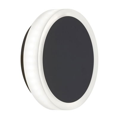 Topaz 12W Matte Black Wall Sconce w/ Frosted Acrylic Diffuser 