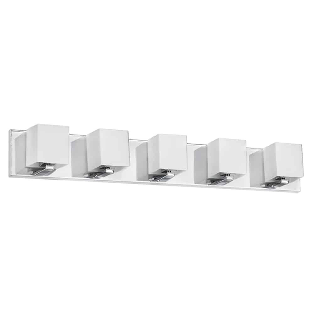 Verona 5 Light Vanity, Polished Chrome Finish
