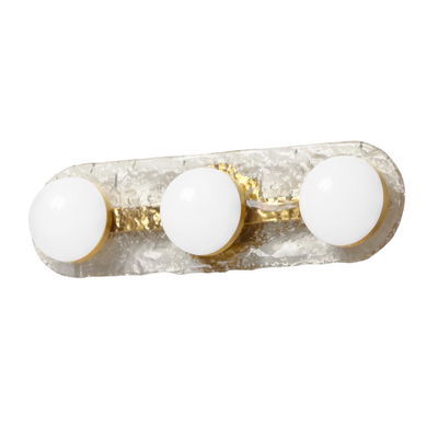 Velma 30W Vanity Aged Brass with Clear Glass