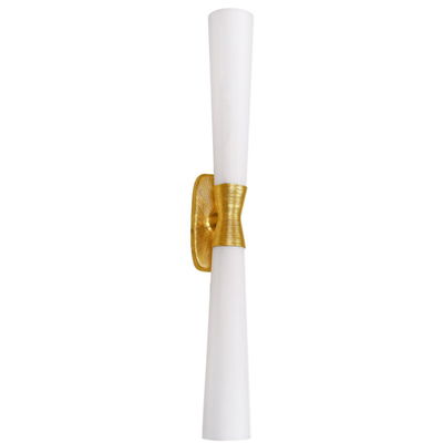 Whitney 2 Light Wall Sconce in Gold w/ Opal Glass