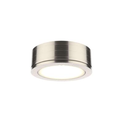 120V PowerLED puck, 5CCT in Satin Nickel