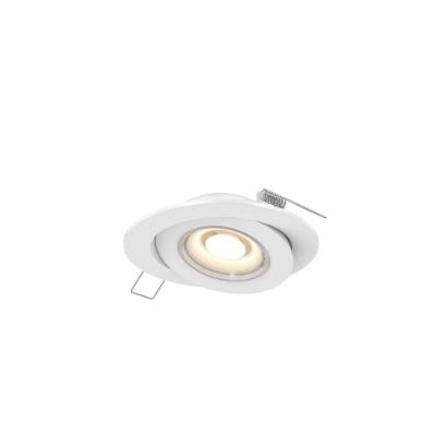 4 Inch Flat Recessed LED Gimbal Light in White